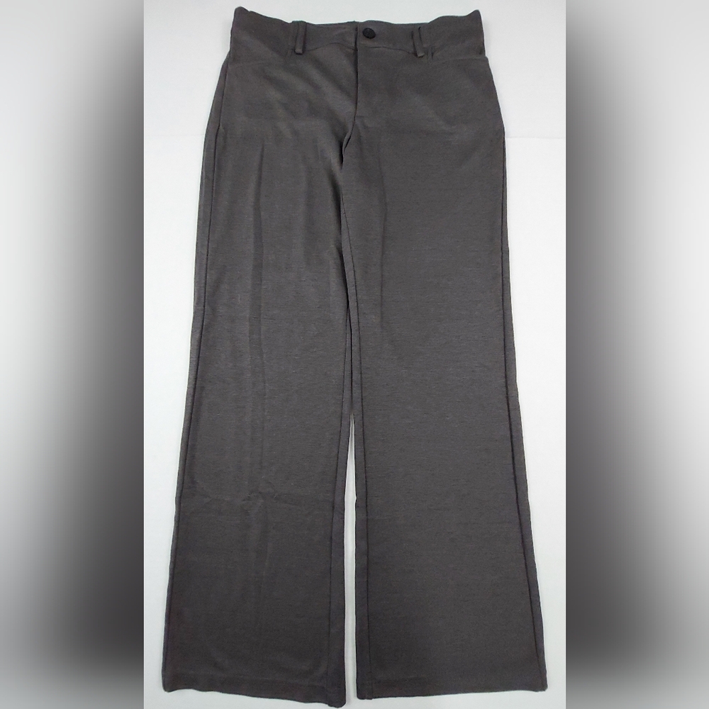 Women's Rider By Lee Black Knit Stretch Pants Size 14 M Straight W36ZK81